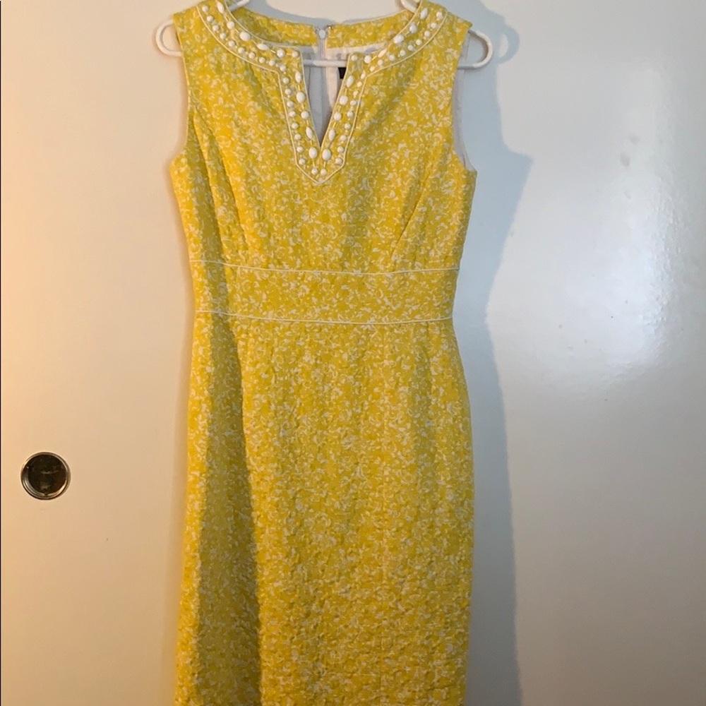 Tahari ASL Yellow Dress